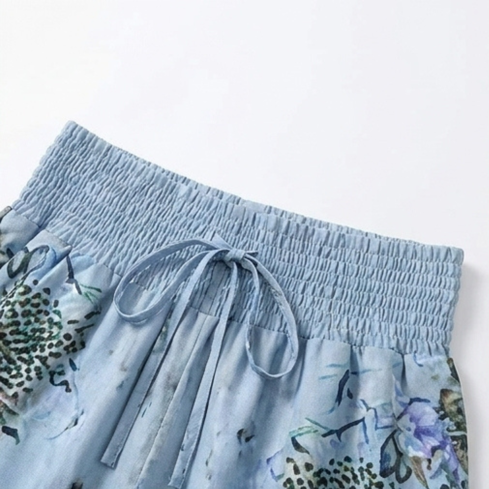 Women's Boho Floral Wide-Leg Pants