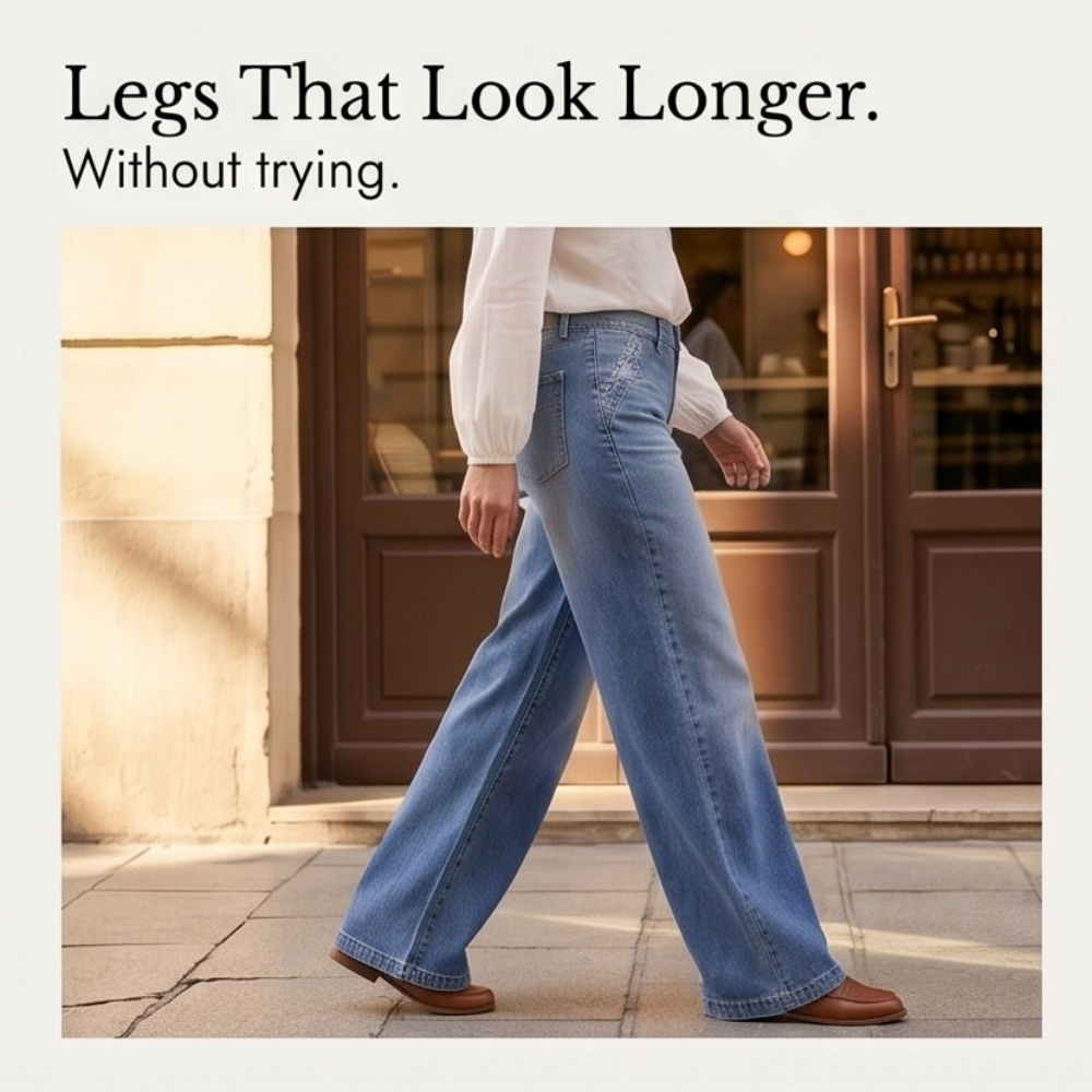 Women's Vintage Wide-Leg Flare Jeans