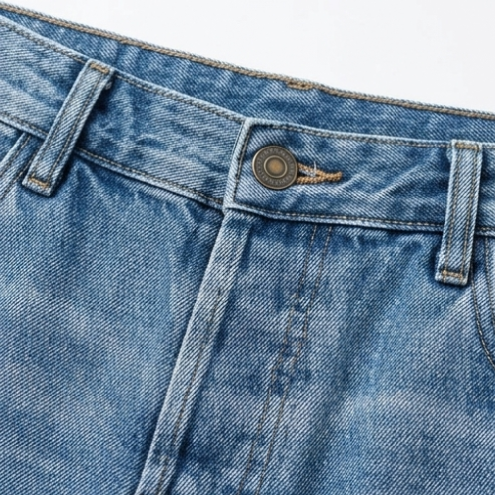 Women's Retro Fringed Cropped Straight Leg Jeans