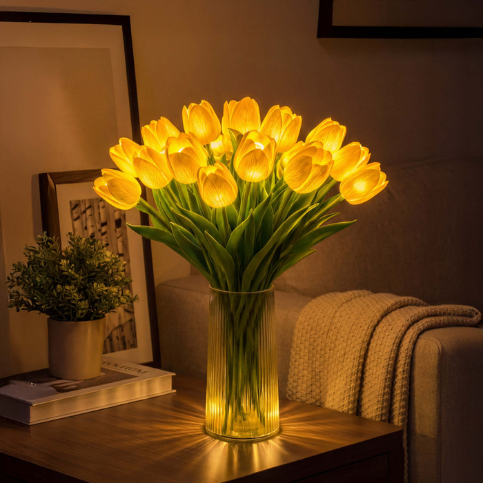 Strahlendes, romantisches Tulpenlicht