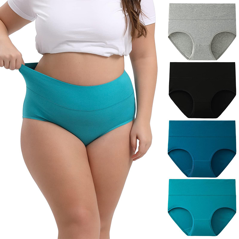 Figurbetonte Komfort-Unterwäsche mit hoher Taille, 4er-Pack