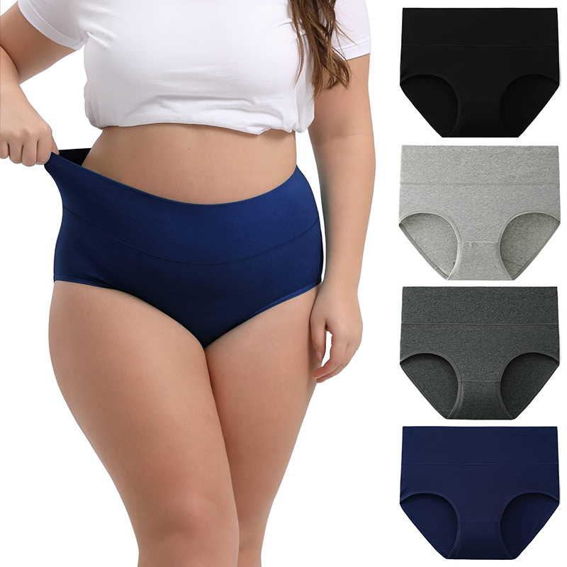 Figurbetonte Komfort-Unterwäsche mit hoher Taille, 4er-Pack