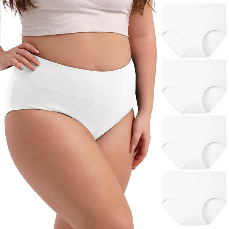 Figurbetonte Komfort-Unterwäsche mit hoher Taille, 4er-Pack