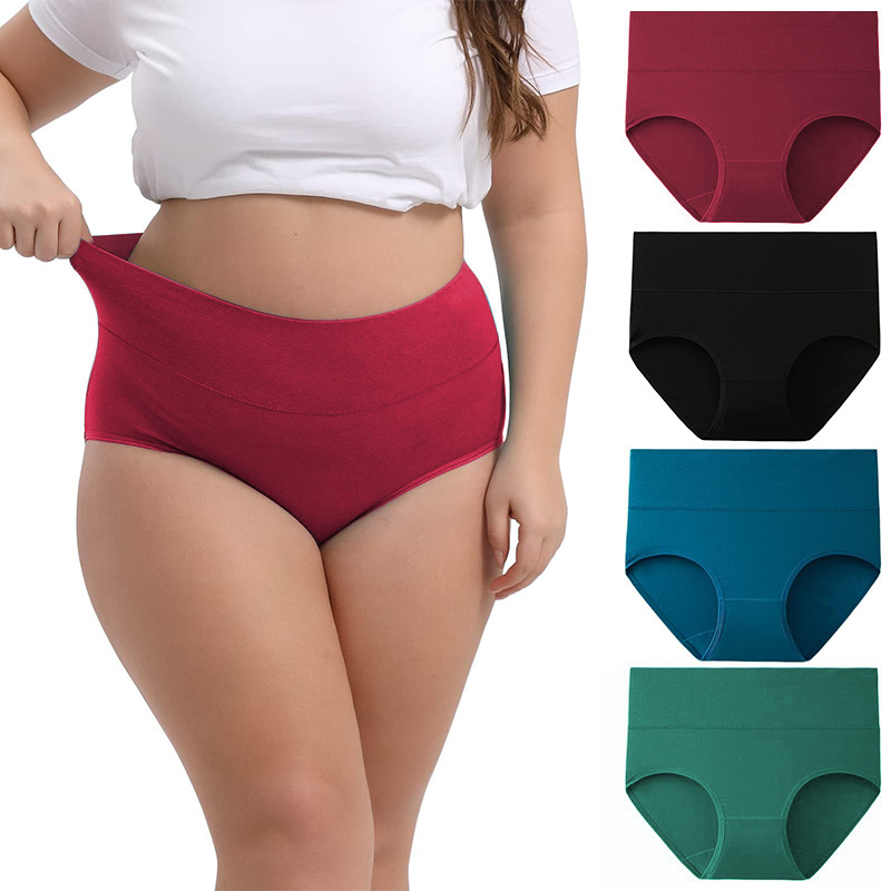 Figurbetonte Komfort-Unterwäsche mit hoher Taille, 4er-Pack