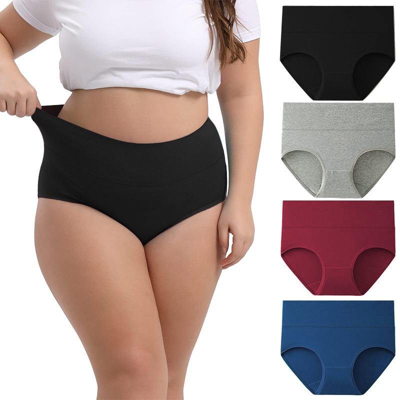 Figurbetonte Komfort-Unterwäsche mit hoher Taille, 4er-Pack