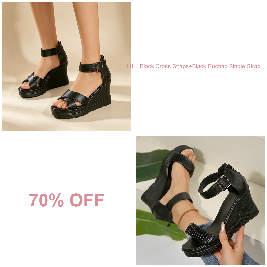 🔥BUY 2 (Black Cross Straps+Black Ruched Single-Strap) 70% OFF