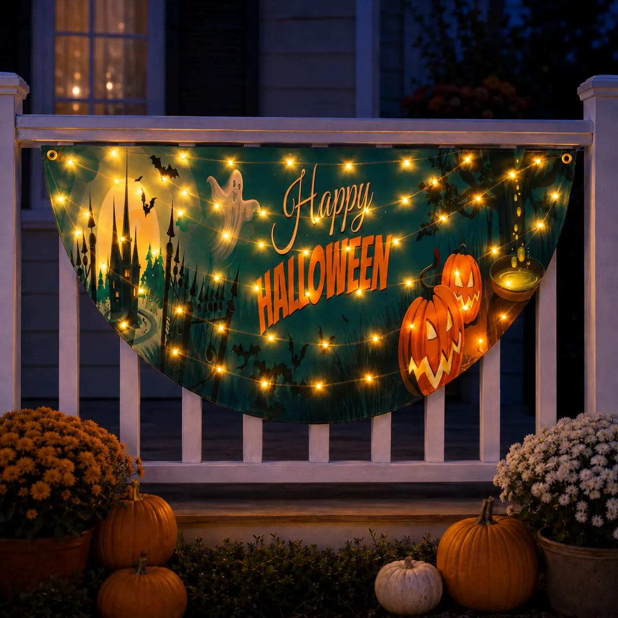 Beleuchtetes Halloween-Fan-Banner