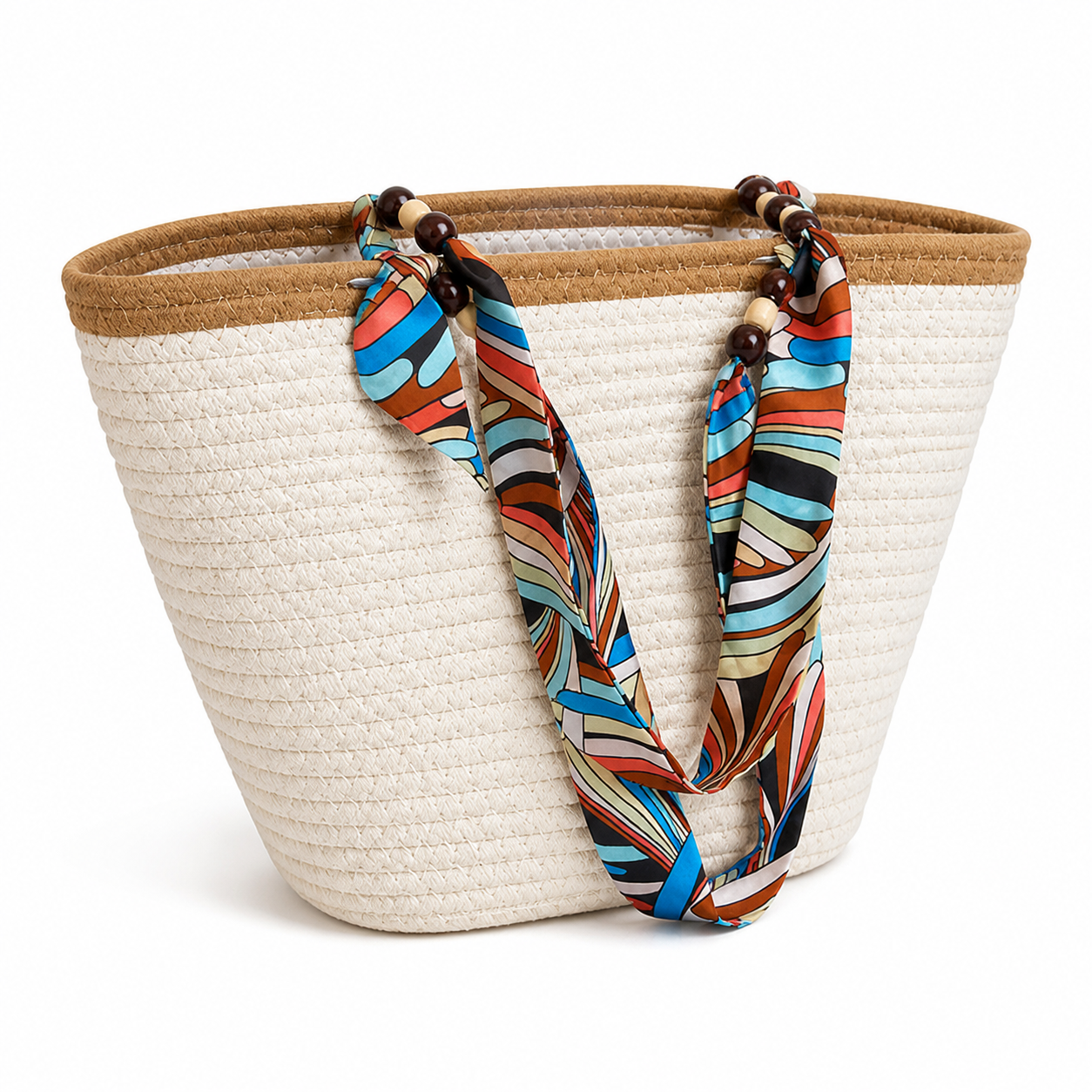 Coastal Weave scarf-strap tote gallery image 3
