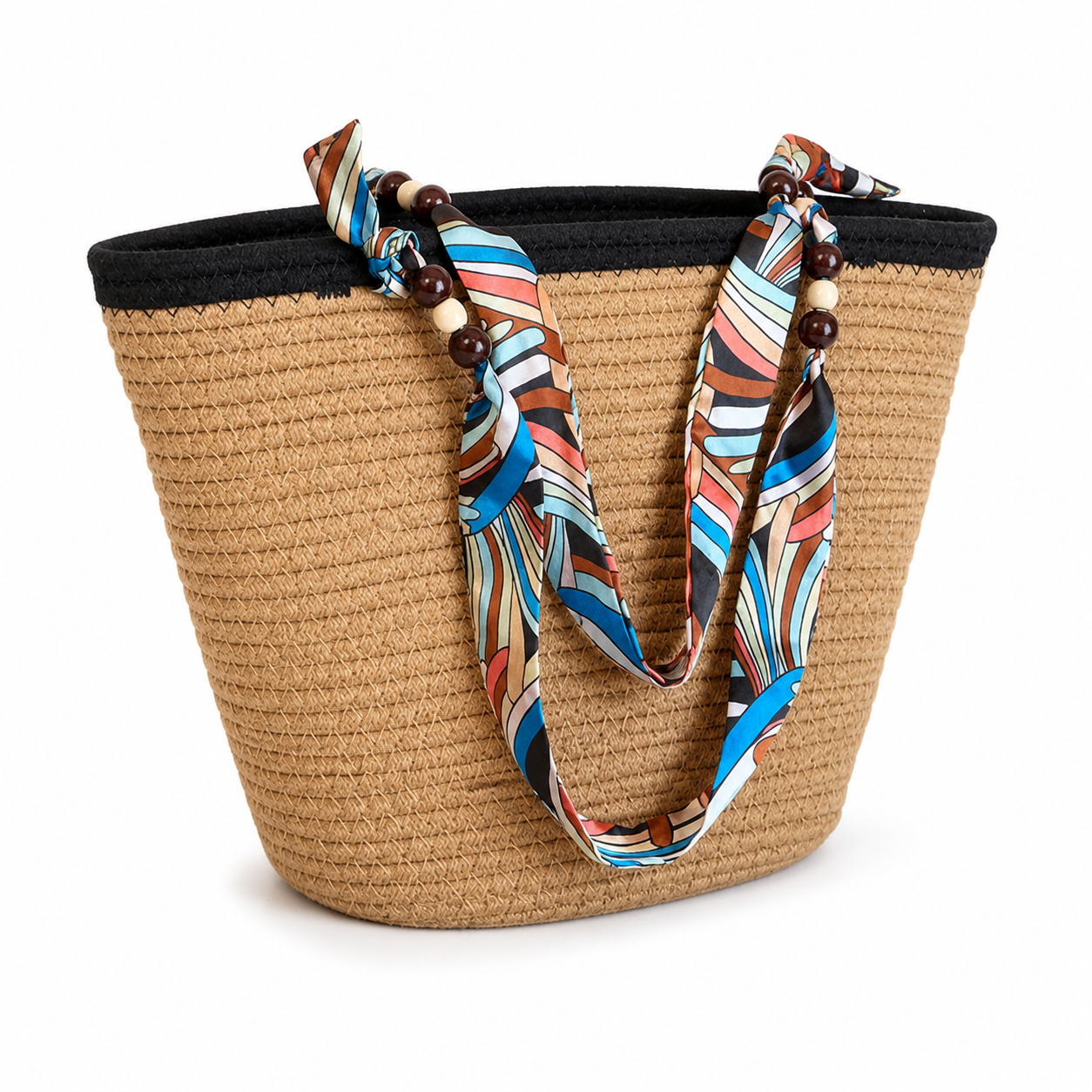 Coastal Weave scarf-strap tote gallery image 4