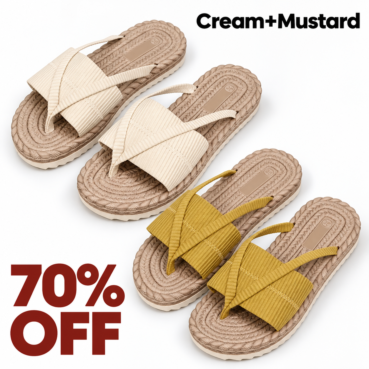 Cream+Mustard | 70% OFF