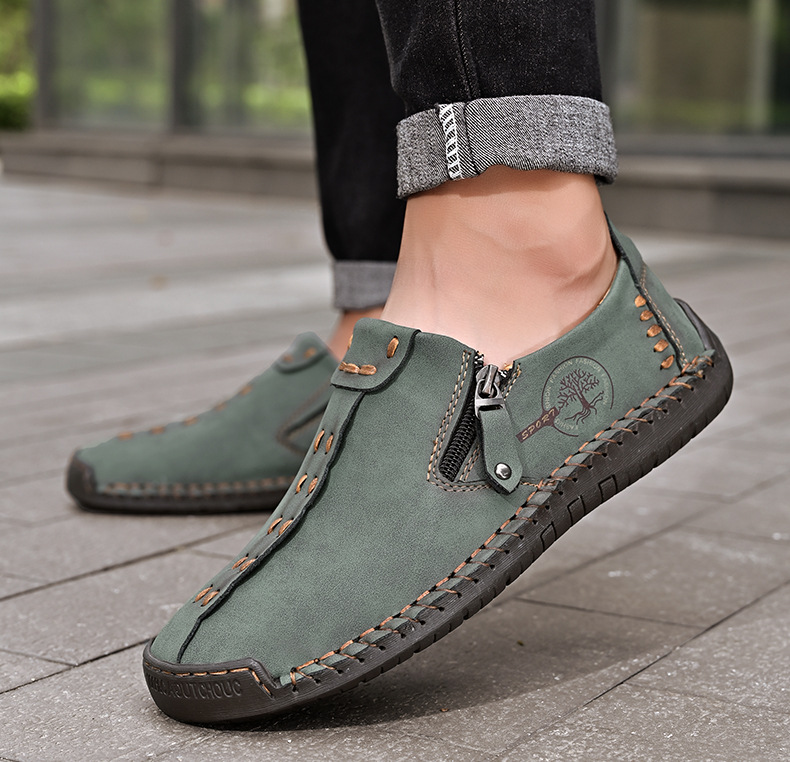 Produktdetails – modestylebay Herren-Slipper im Vintage-Stil mit seitlichem Reißverschluss