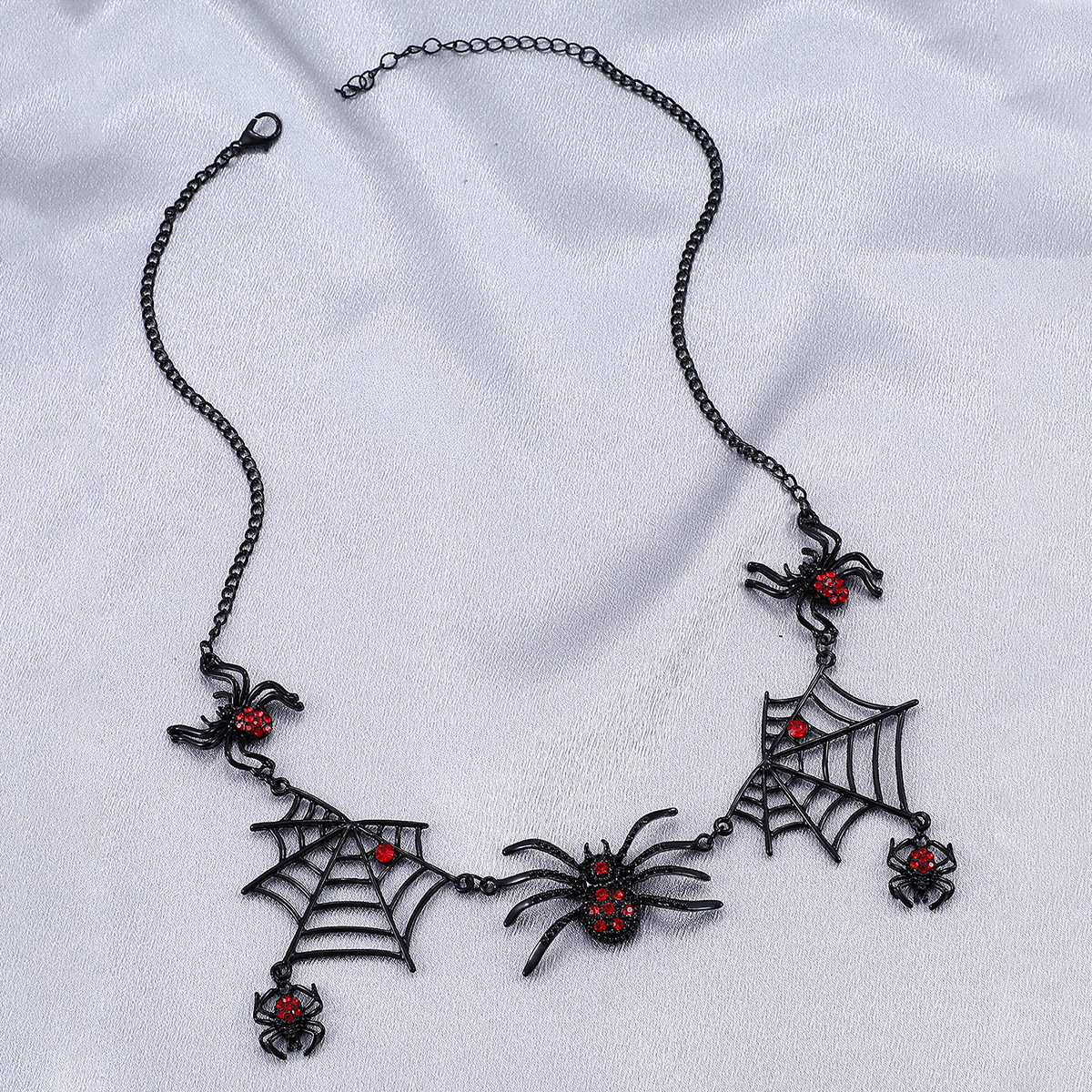 Spider web statement necklace for Halloween