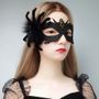 Black MJ-104 spider masquerade mask