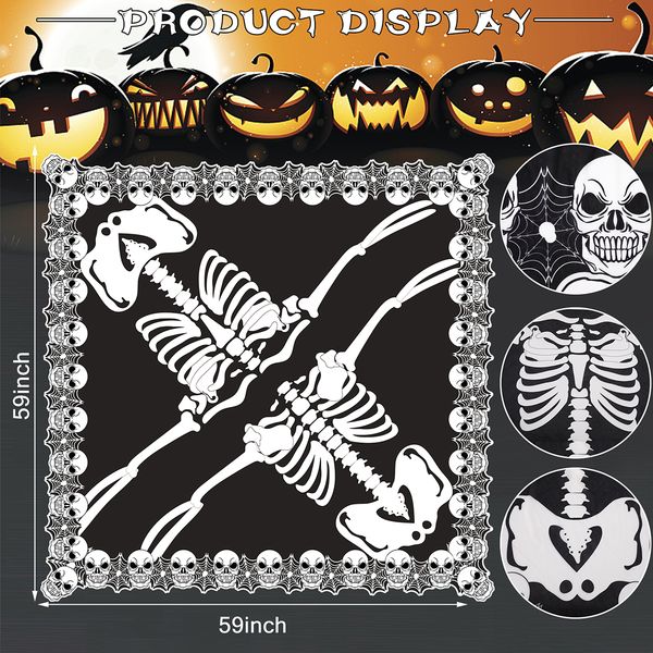 Skeleton lace Halloween poncho cape