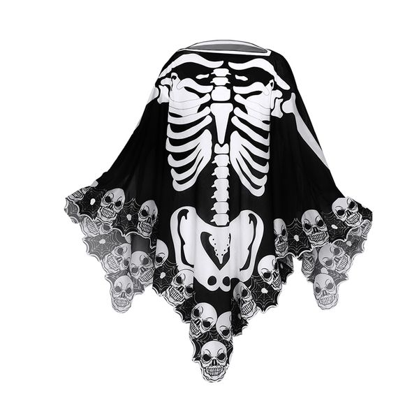Skeleton lace Halloween poncho cape