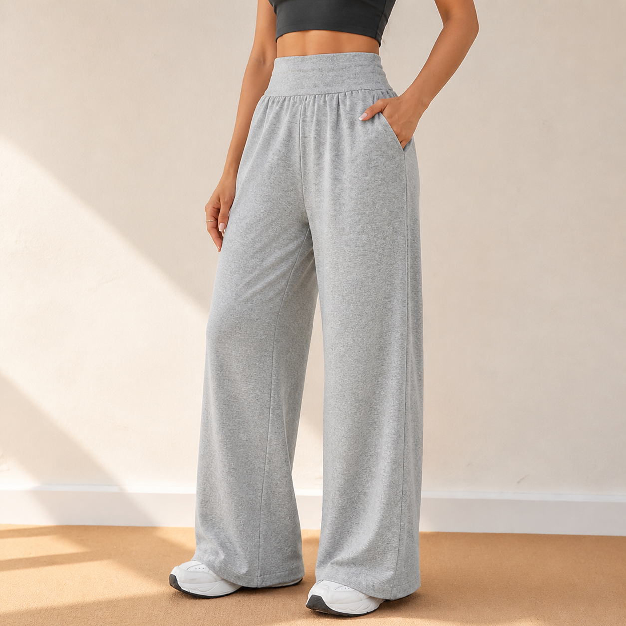 Women's High-Waist Wide-Leg Sweatpants