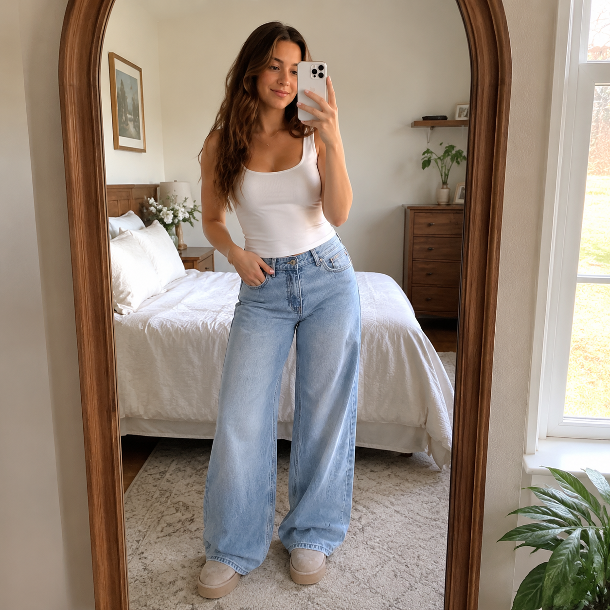 Women's Vintage Relaxed-Fit Wide-Leg Jeans