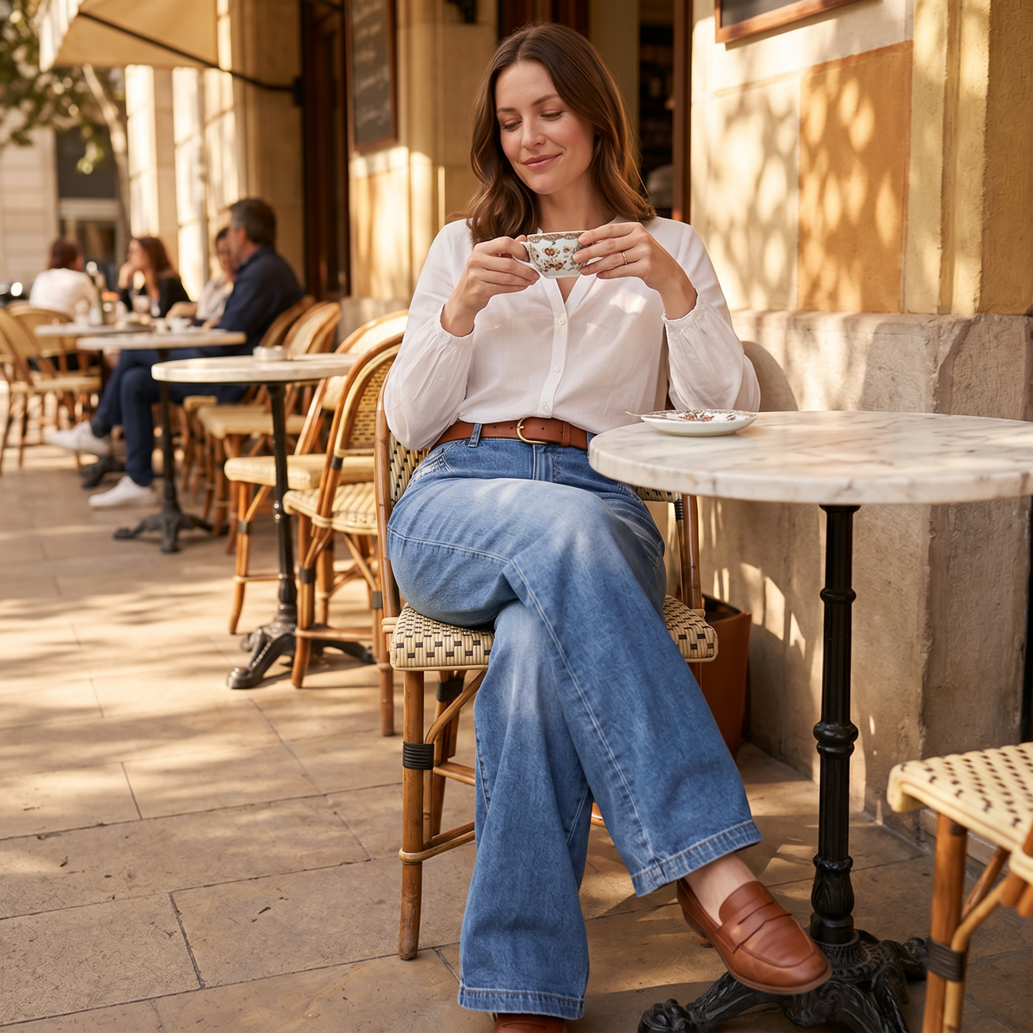 Women's Vintage Wide-Leg Flare Jeans