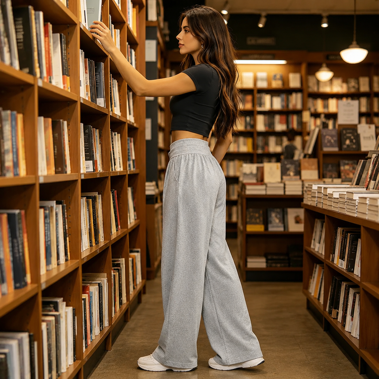 Women's High-Waist Wide-Leg Sweatpants