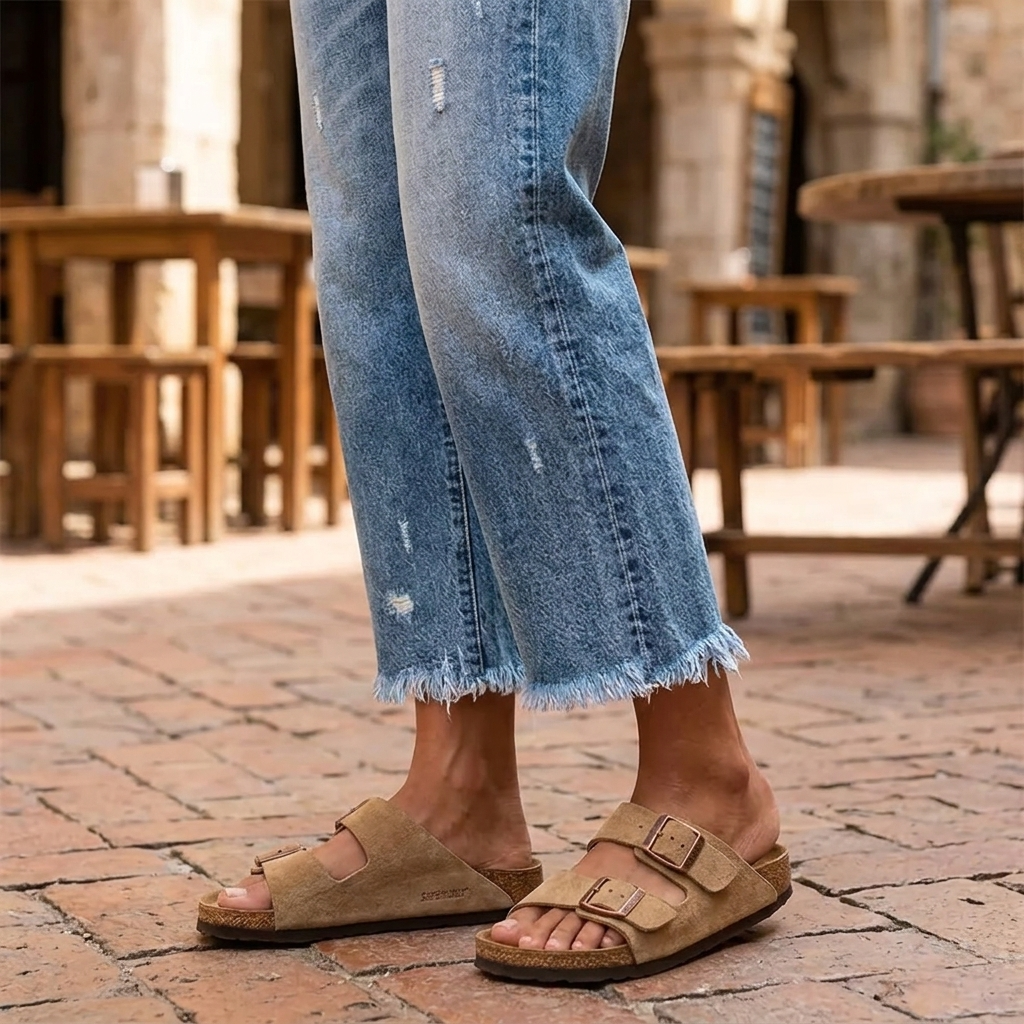Women's Retro Fringed Cropped Straight Leg Jeans