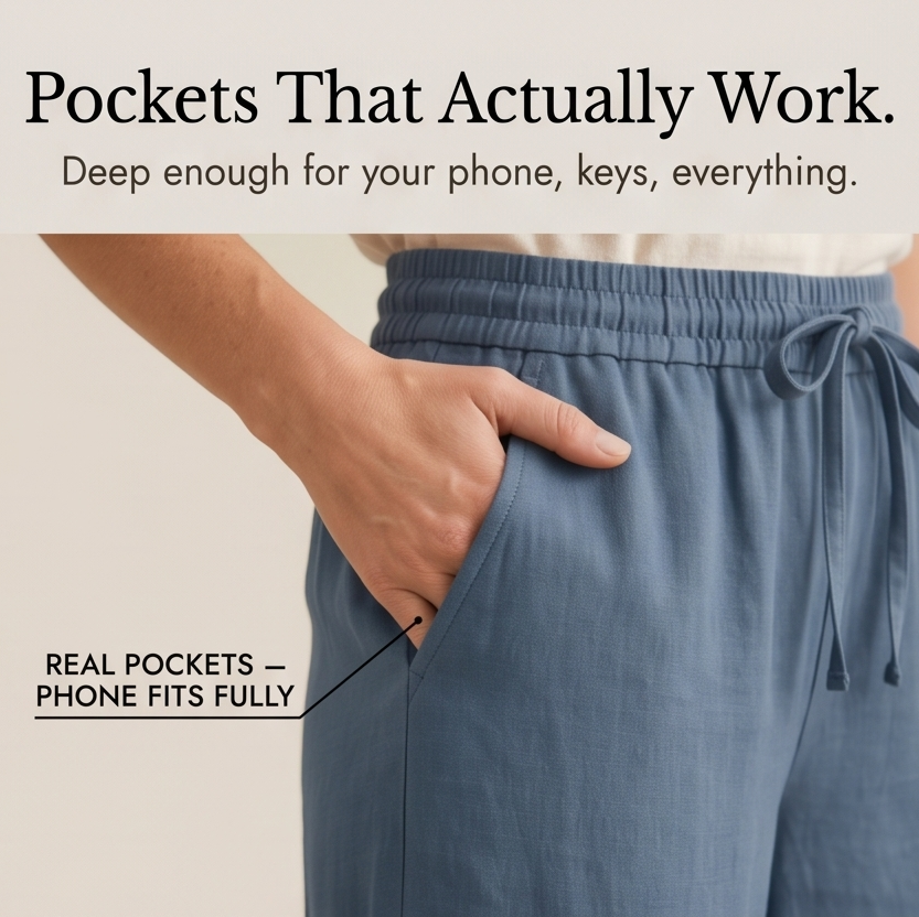 Breezy Wide-Leg Pants with Pockets
