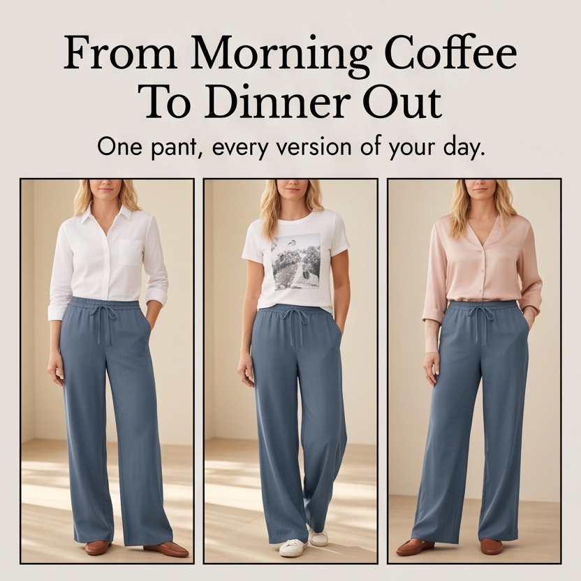 Breezy Wide-Leg Pants with Pockets