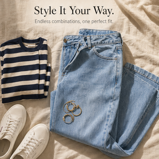 Women's Vintage Relaxed-Fit Wide-Leg Jeans