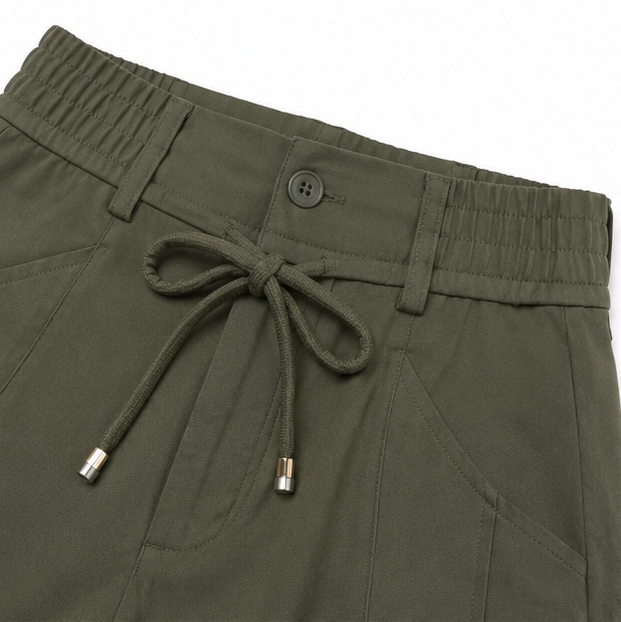 Wide-Leg Trousers With Front Seam Detail For Women