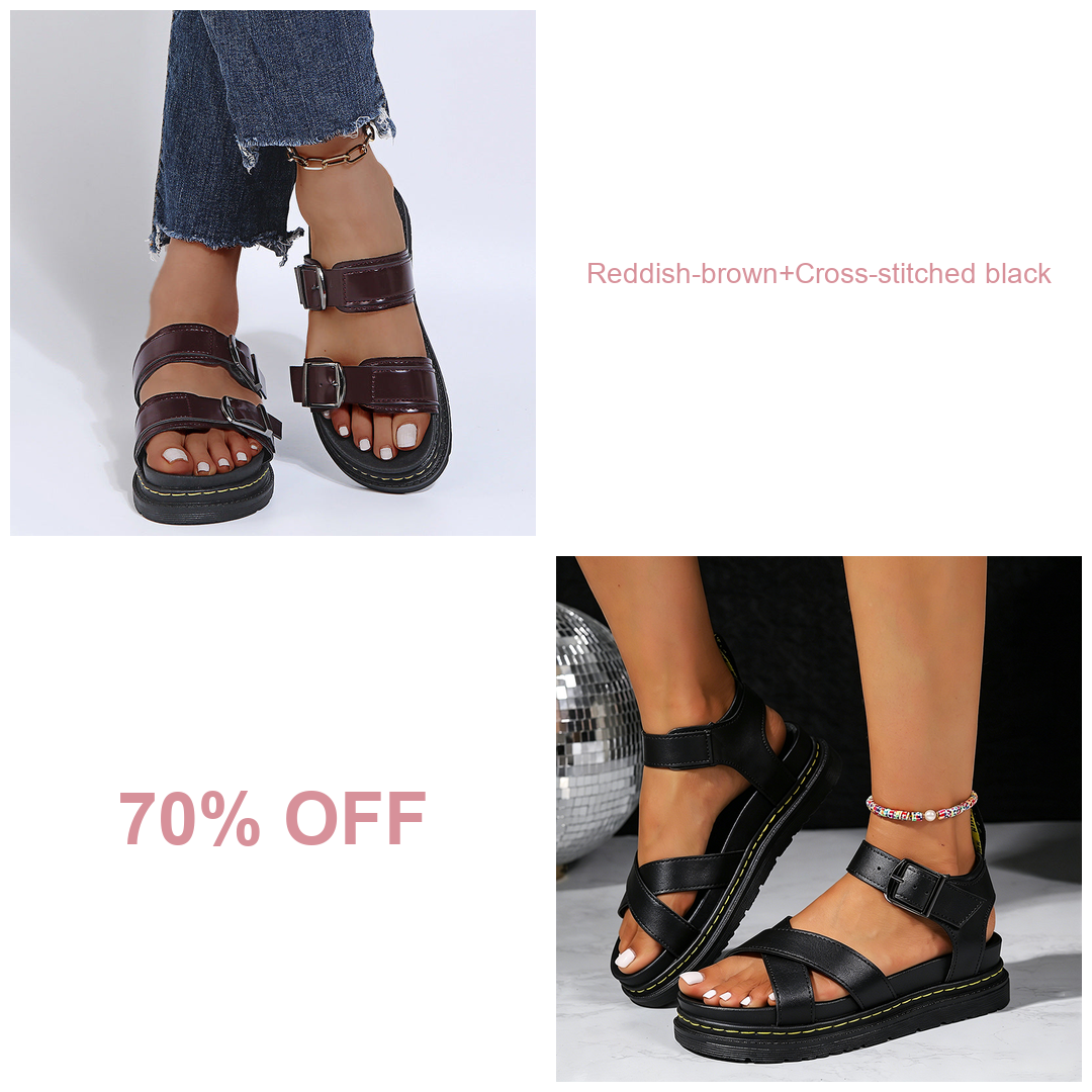🔥BUY 2 (Reddish-brown+Cross-stitched black) 70% OFF