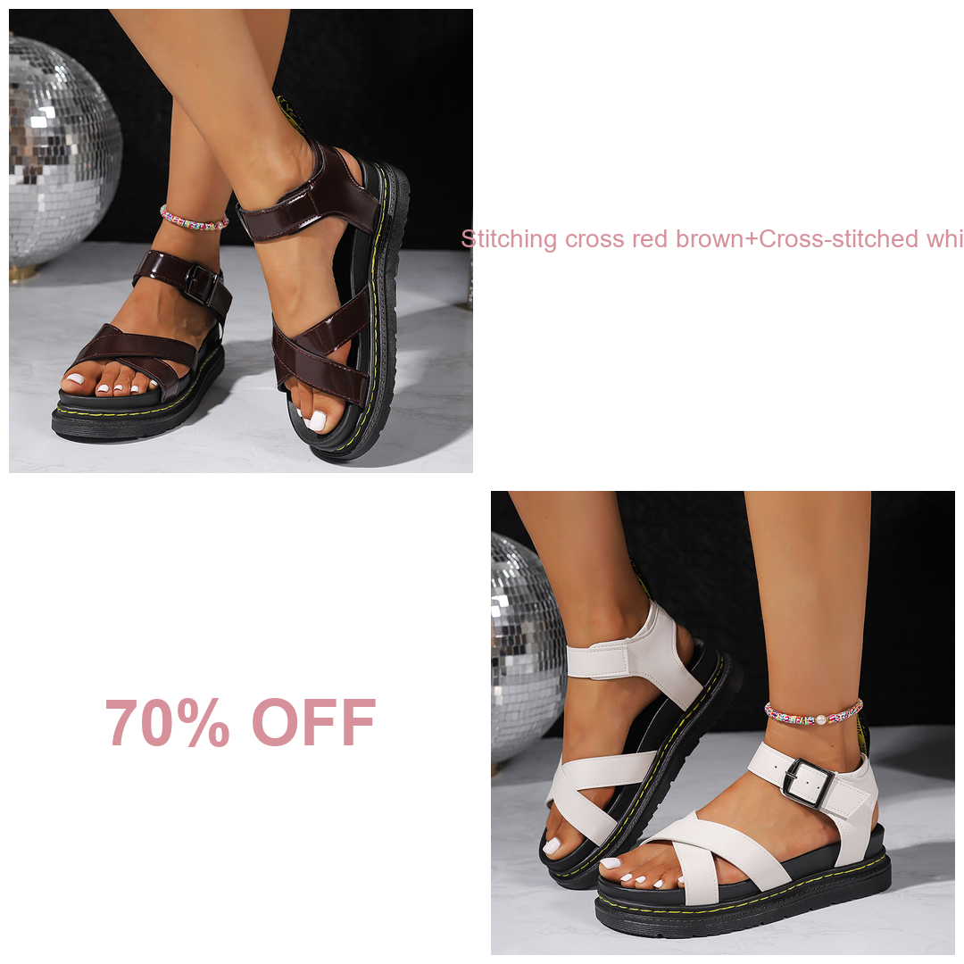 🔥BUY 2 (Stitching cross red brown+Cross-stitched white) 70% OFF