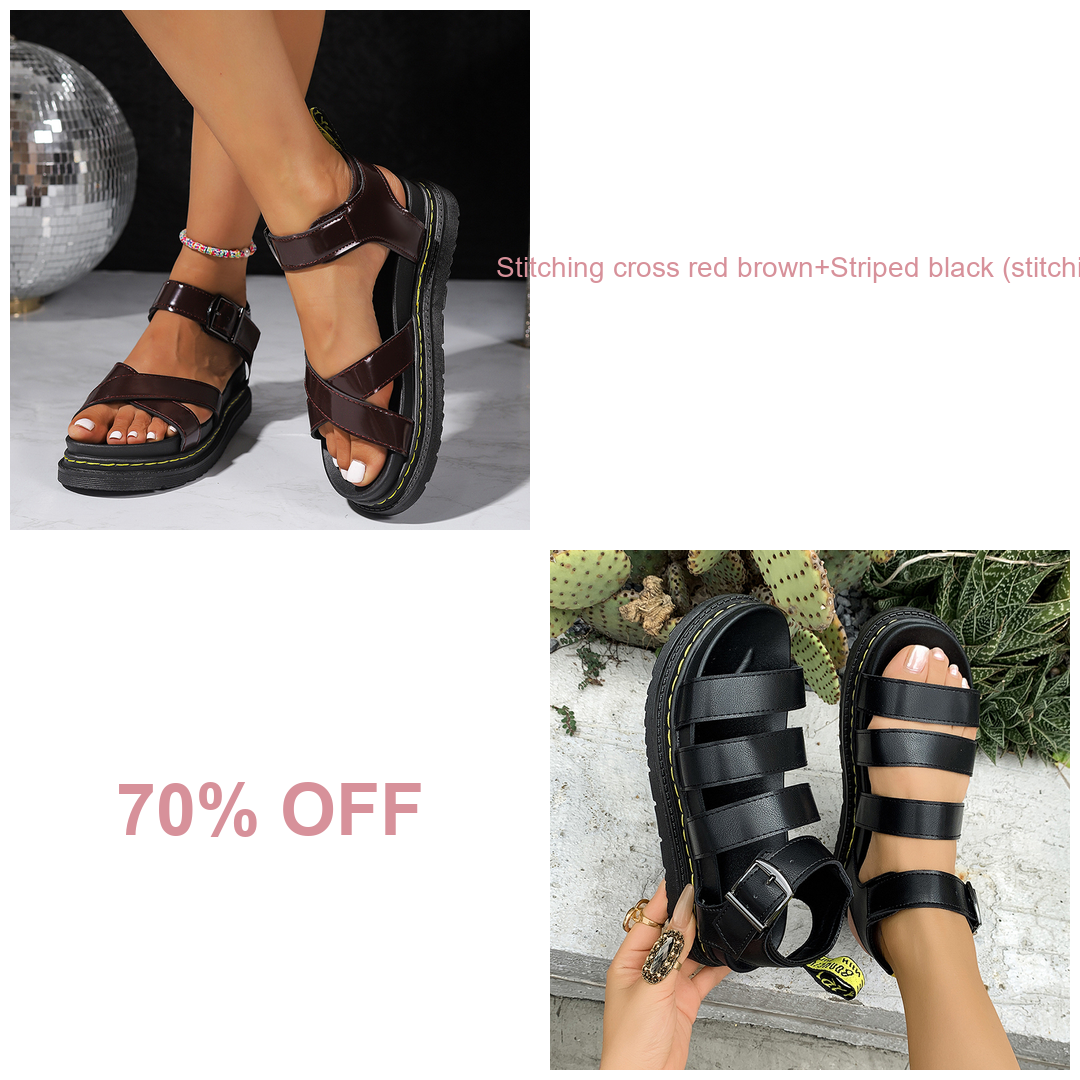 🔥BUY 2 (Stitching cross red brown+Striped black (stitching)) 70% OFF