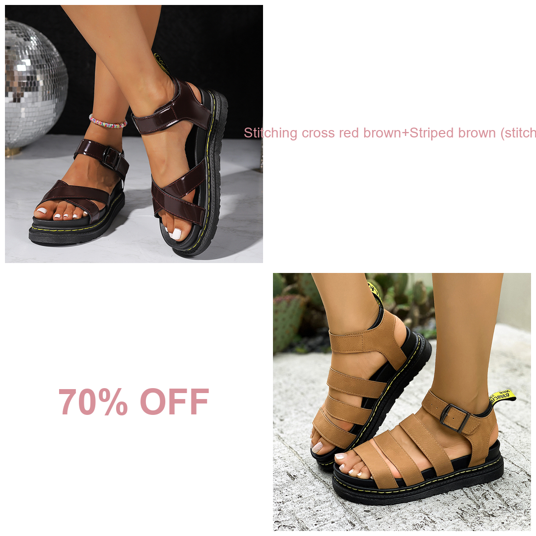🔥BUY 2 (Stitching cross red brown+Striped brown (stitching)) 70% OFF
