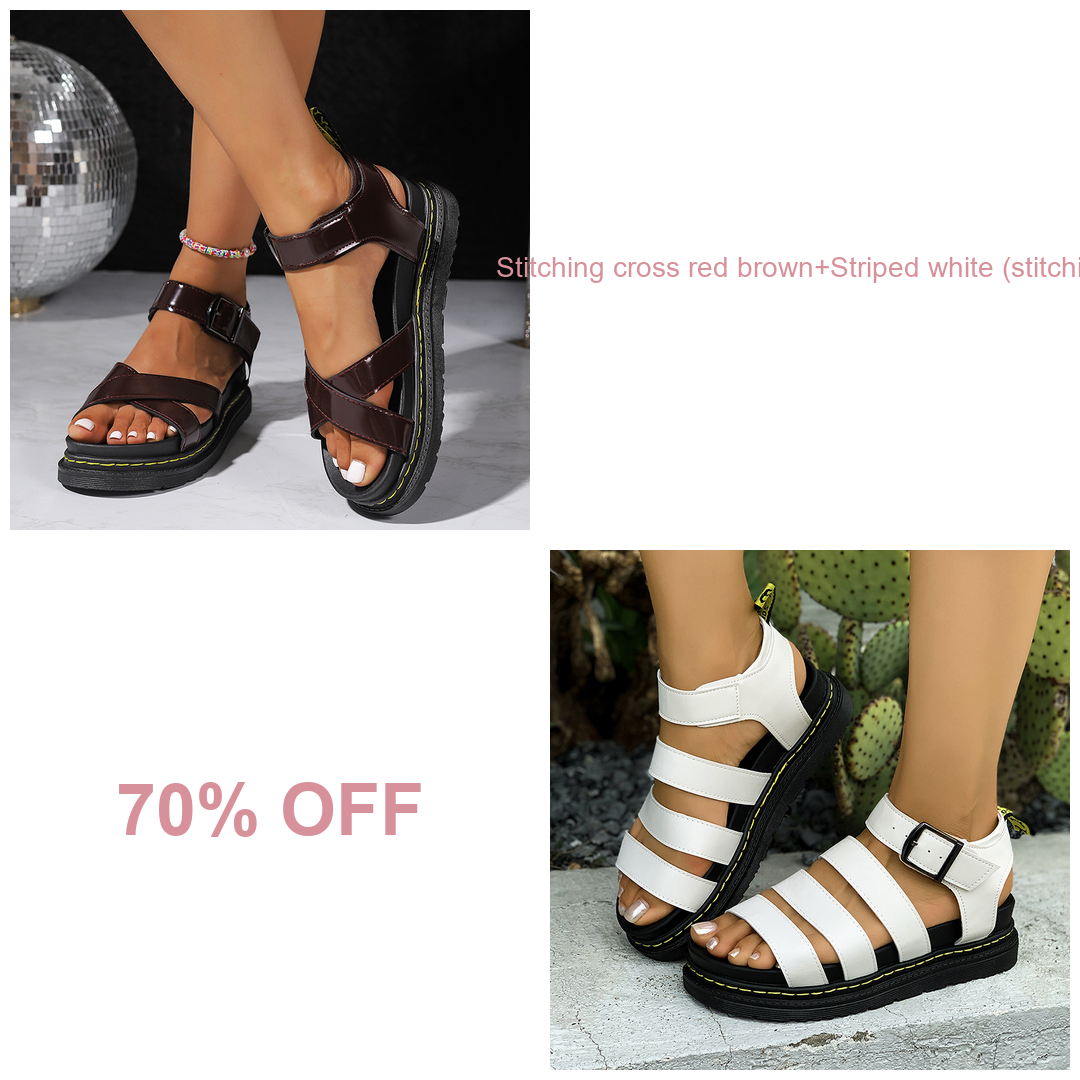 🔥BUY 2 (Stitching cross red brown+Striped white (stitching)) 70% OFF
