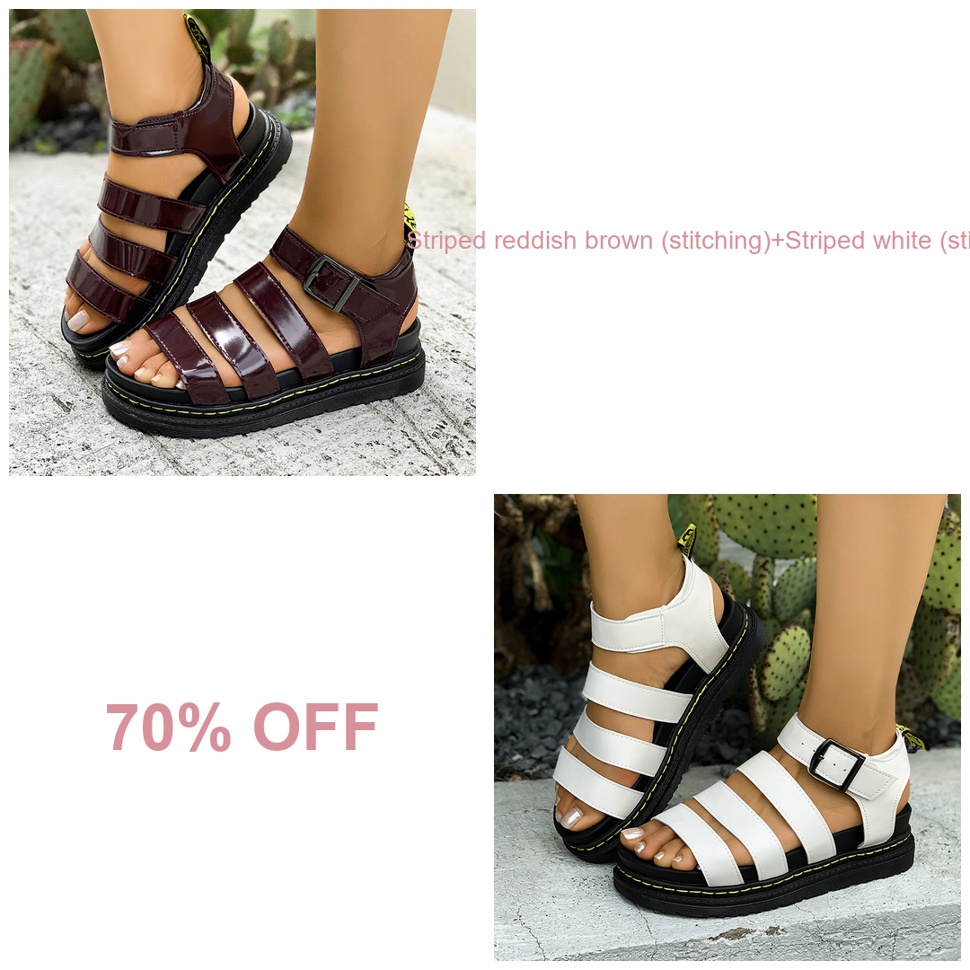 🔥BUY 2 (Striped reddish brown (stitching)+Striped white (stitching)) 70% OFF