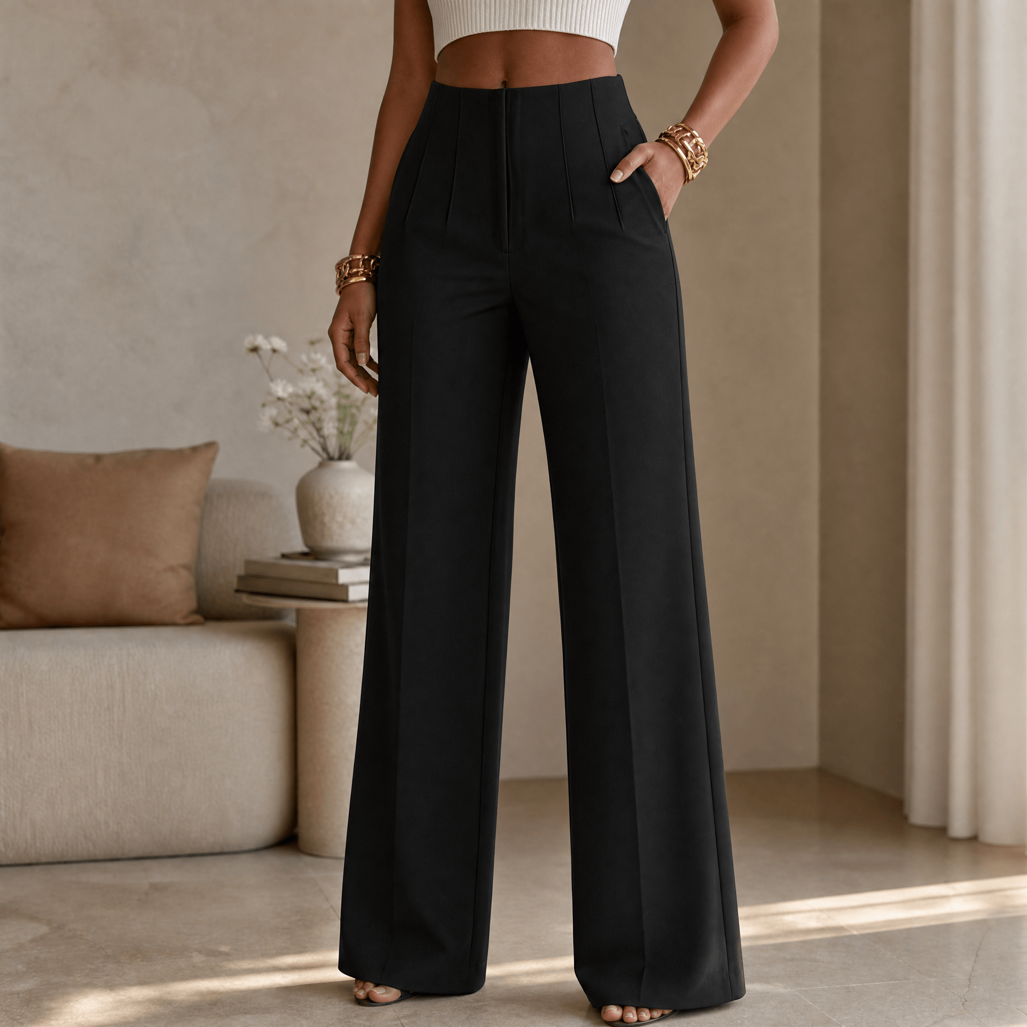 Women's Tailored Pleated Trousers