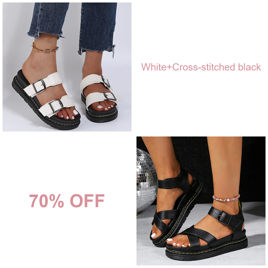 🔥BUY 2 (White+Cross-stitched black) 70% OFF