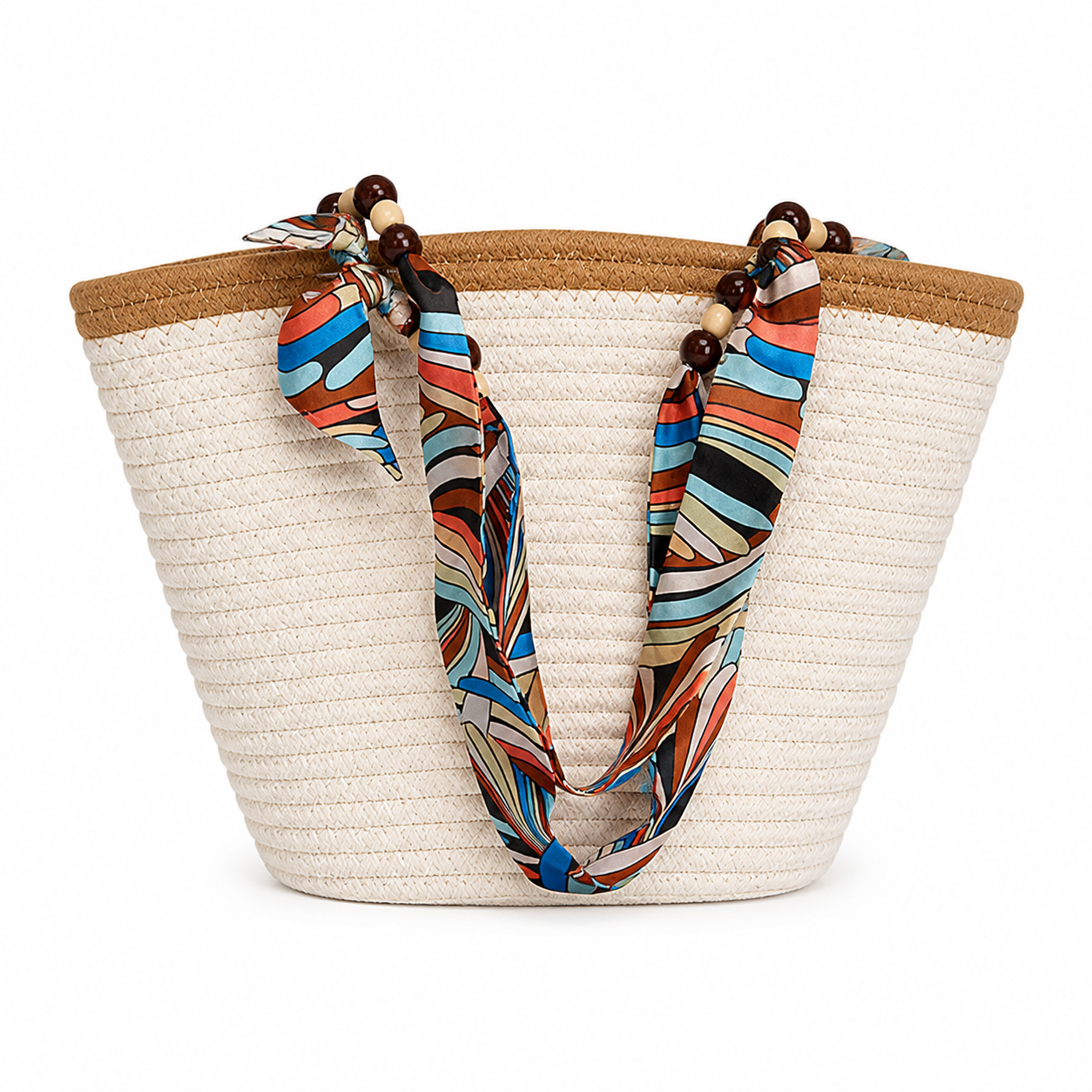 Coastal Weave scarf-strap tote gallery image 1
