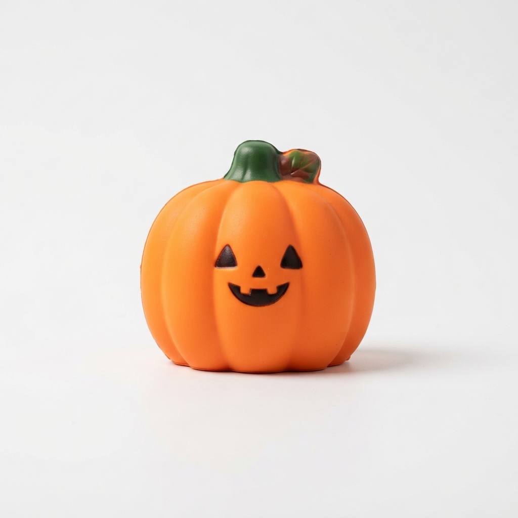 PuffyPal pumpkin ghost squishy toy in orange color