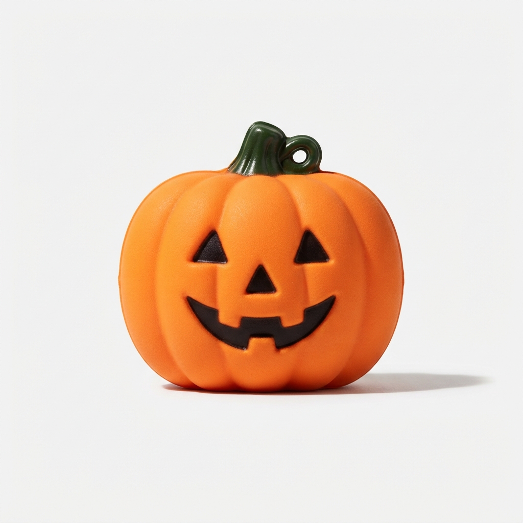 PuffyPal orange jack-o-lantern squishy charm