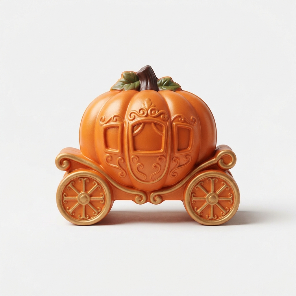 PuffyPal orange pumpkin carriage squishy