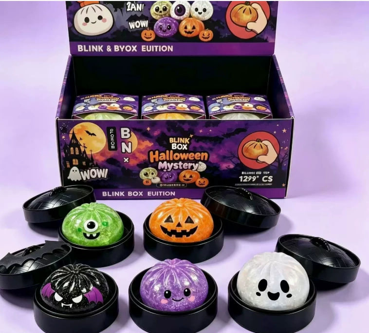 Halloween Skeleton Ghost Dumpling Silicone Taba Squishy 👻