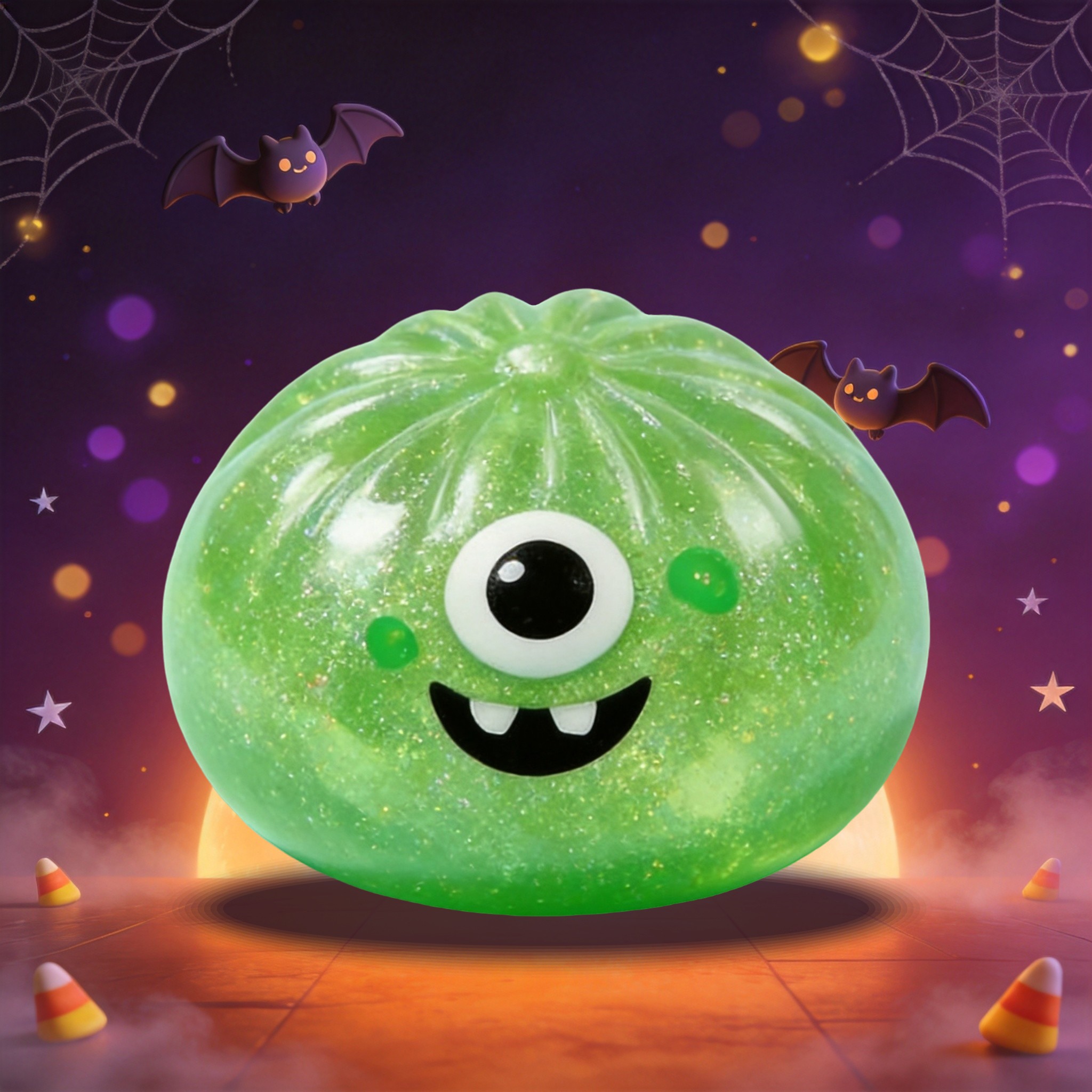 Halloween One-Eyed Monster Dumpling Silicone Taba Squishy 👁️