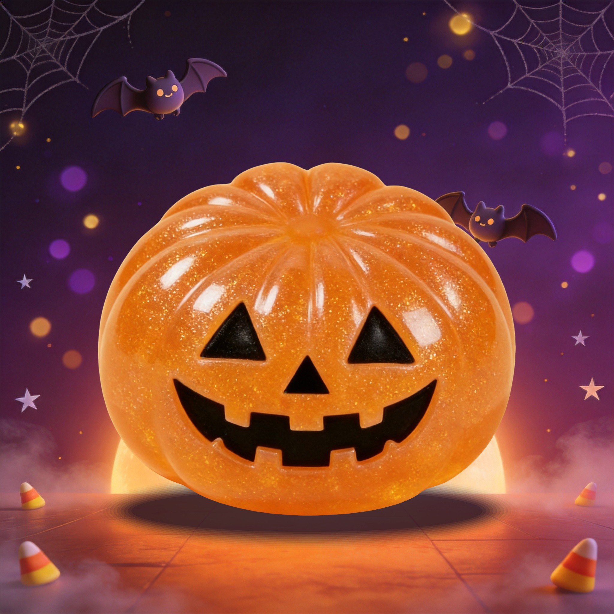Halloween Pumpkin Skull Dumpling Silicone Taba Squishy 🎃