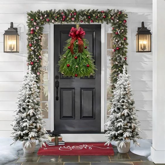 🔥Hot Sale 49% OFF -🎄 Christmas Tree Wreath for Front Door