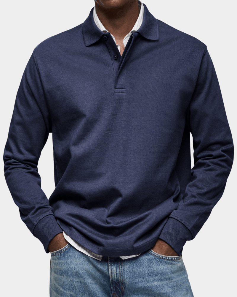 Andre Ferran Alvin Polo Shirt in Royal Blue Front