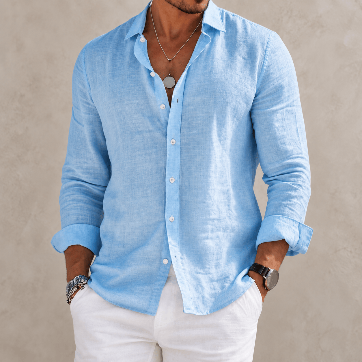 Andre Ferran Etienne Shirt in Sky Blue