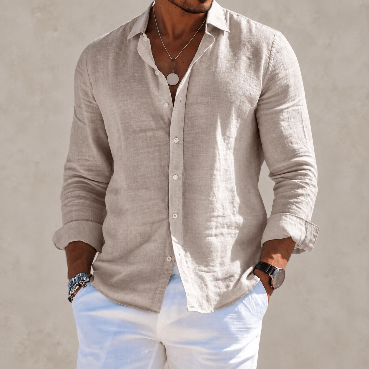 Etienne Shirt in Beige