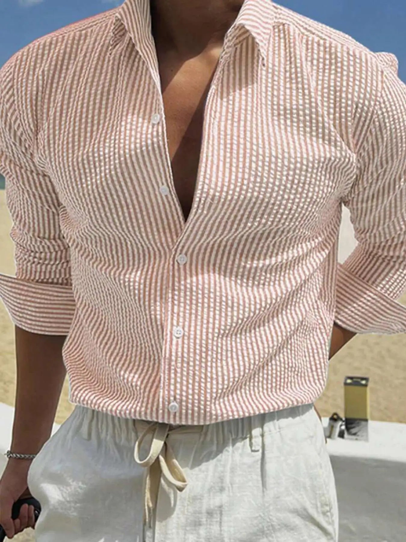 Orange and White Stripes