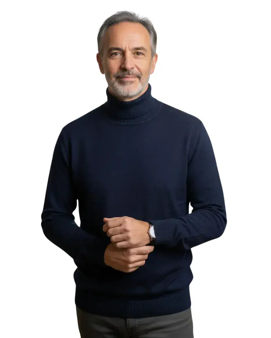 Andre Ferran Cashmere Turtleneck Lifestyle Drape