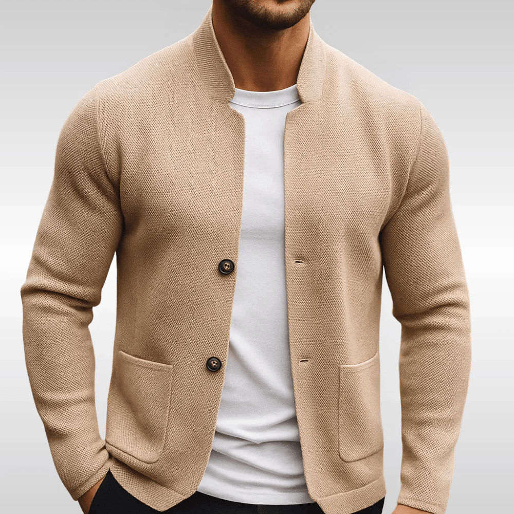 Andre Ferran Louis Knit Blazer in Black